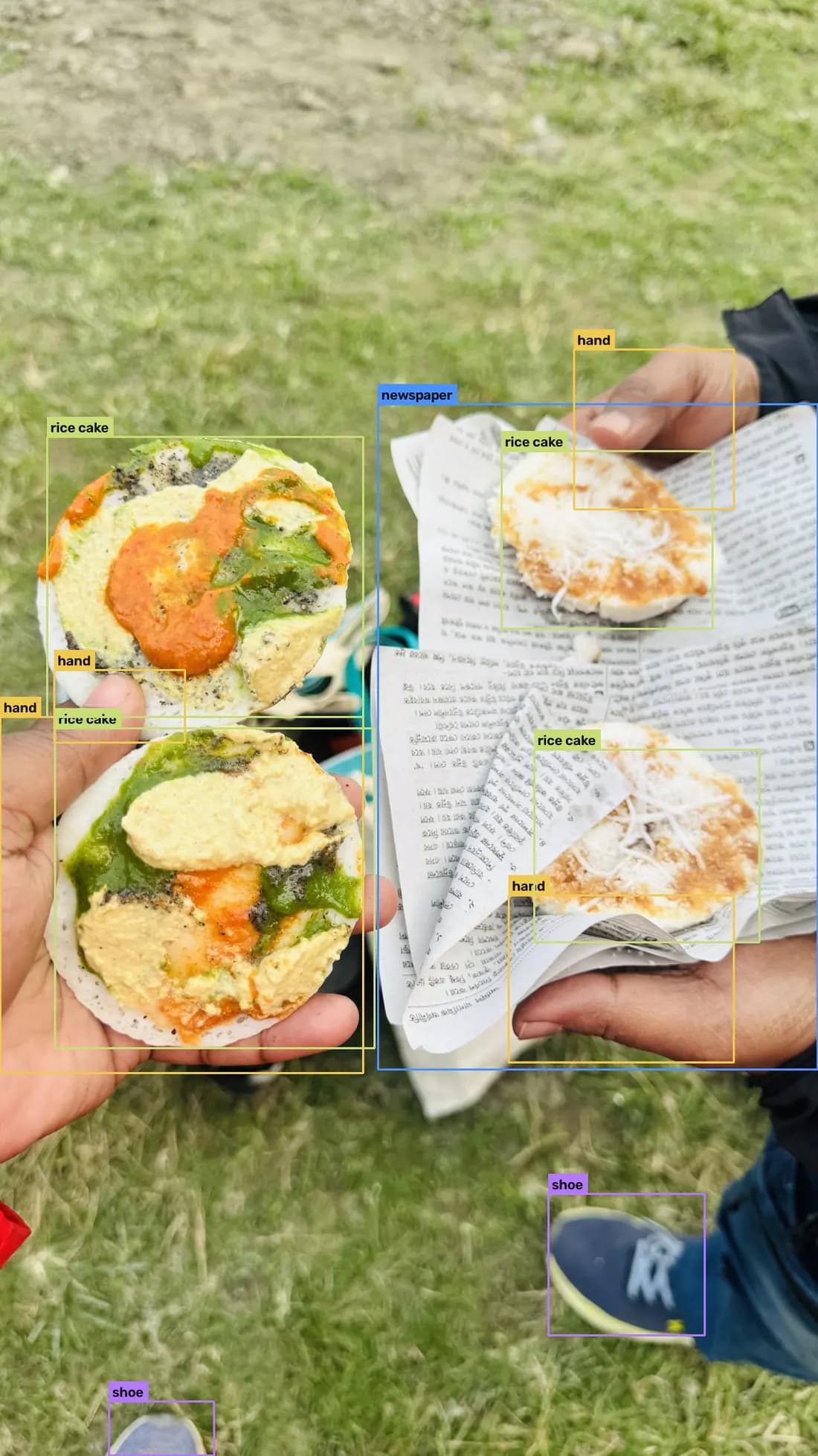 Photo 2 — raw frame and labeled output