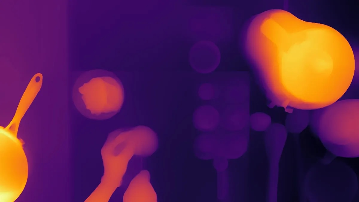 Estimated depth map of the pumpkin soup scene